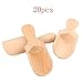 Mike Home Mini Wooden Candy Spoon Scoops for Party Barbecue,Wooden Salt Scoops 20 Pcs
