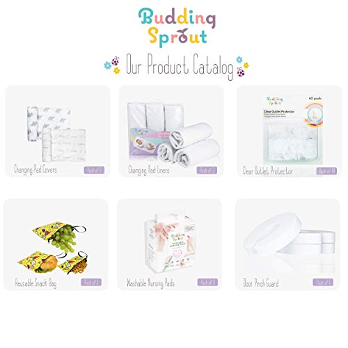 Budding Sprout Organic Cotton Ultra Soft Hypoallergenic Changing Pad Covers (2Pack) Fits