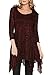 Kaktus Women's Asymmetrical Embroidered Paisley Tunic (Plus Size Available)