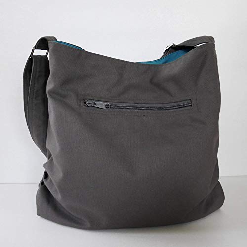 Virine grey shoulder bag, cross body bag, messenger bag, everyday bag, handbag, travel bag, tote, bow, women - JENNIFER