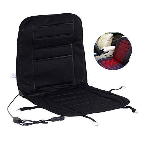 Universal 12V Heated Car Seat Cushion with Temperature Controller, Winter Car Seat Warmer Cover Heating Pad 12V Plug's Into Cigarette Lighter Nonslip for Cold Weather and Winter Driving
