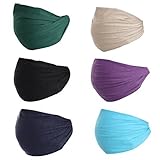 Sportsun Women's Multi-function Headband Set -Head Scarf- Wrap bandana headband, Elastic Headband Hat-for Women and Children, Different Colors, Pack of 6