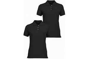 INGEAR Girls Short Sleeve Polo Shirt 2-Pack - School Uniform, Casual Wear, Moisture-Wicking, Breathable, Sizes 4-16