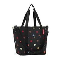 reisenthel Multibag, Carryall 10-Pocket Tote with Removable Shoulder Strap, Dots