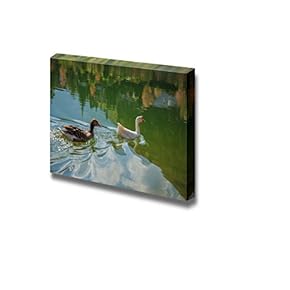 Geese Swim in The Lake Wall Decor