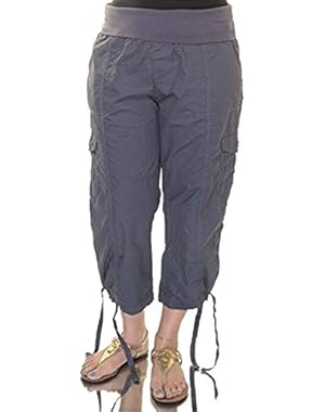 Calvin Klein Women's Performance Capri Cargo Pants Charcoal XS