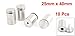 10 Pcs 25mm x 40mm Stainless Steel Frameless Standoff Clamp for Glass