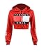 Forlisea Women's Long Sleeve Print Crop Top Hoodies Sweatshirt
