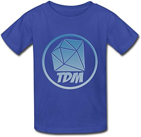 Senben Kid's The Diamond Minecart DAN TDM Logo T-shirt RoyalBlue M