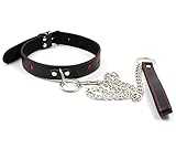 mywaxberry black leather body harness sexy collar with leading rope
