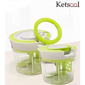 KETSAAL (Pack of 2) Vegetable/Handy Dori Chopper with 3 Blades -650 ML