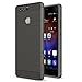 Huawei P9 Plus Case, Landee Soft TPU Shock Absorption and Carbon Fiber Design Silicone Case for Huawei P9 Plus / P9+ (Gray)