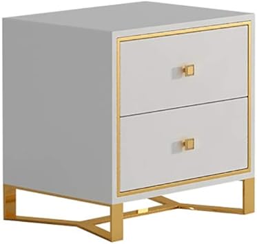 Amazon Com Haniw Postmodern Simple Nightstand Bedside Table With Drawer For Bedroom Bedside Table Stainless Steel Locker Storage Cabinet Black And White Paint Low Cabinet Bedside Cabinet Furniture Decor