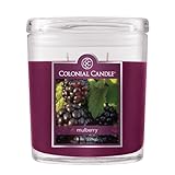 Colonial Candle 8-Ounce Scented Oval Jar Candle, Mulberry