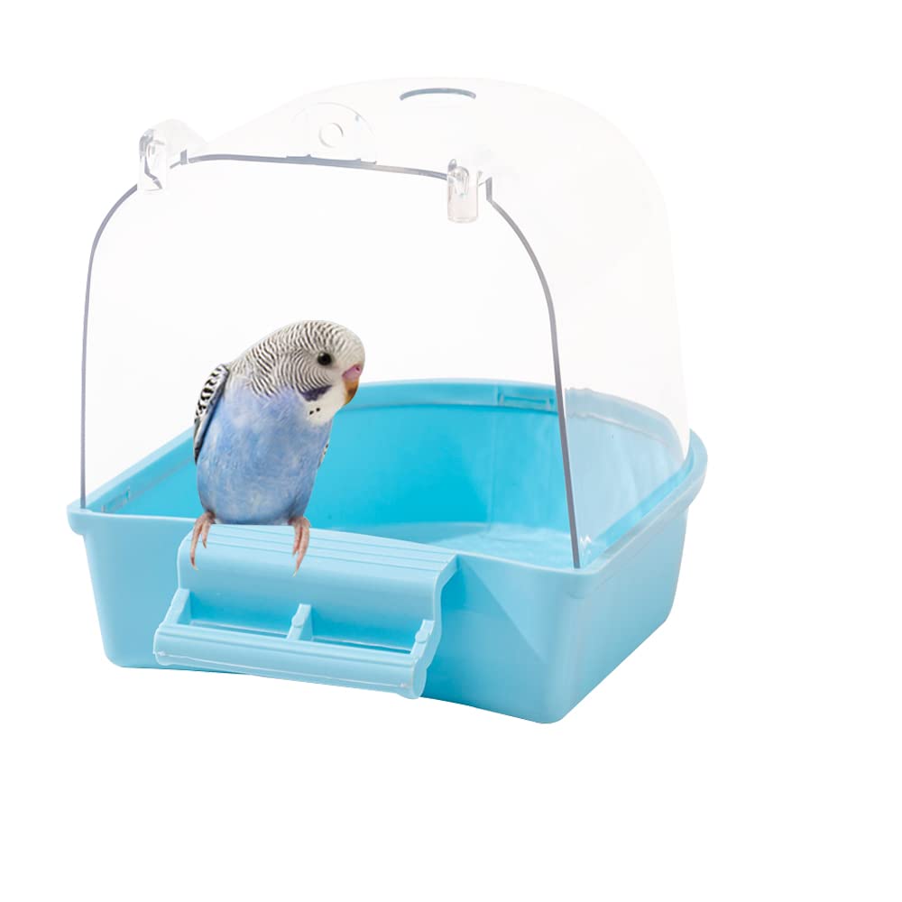 JVHLOV Bird Bath for Cage, Bird Bath Bathtub, Bird Cage Accessories Parrot Bathing Tub, for Small Birds, Canary, Budgies,Parrot
