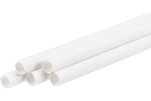 MECCANIXITY Plastic Model Tube ABS Round Tube 1/4" OD 10" White Easy Processing for Architectural Model Making DIY 5 Pack