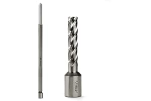 OSCARBIDE 7/16"X2"HSS Annular Cutter 7/16 inch Cutting Diameter 2 Depth of Cut,3/4 inch Weldon Shank 2 Flat Mag Drill Bit with Pilot Pin for Magnetic Drill Press,1 Piece