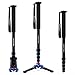 noston Professional 65-inch Camera Aluminium Monopod with Folding Three Feet Support Stand Tripod Balance Stand Base - Shoulder/Carrying Bag Included