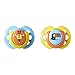 Tommee Tippee Fun Style Pacifiers, Symmetrical Design, BPA-Free Silicone Binkies, 0-6m, 2 Count, Colors and Designs Vary