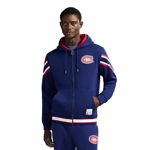 GAME 7 X NHL Men's Officially Licensed Long Sleeve Zip Up Hooded Fleece Sweatsh…