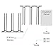 WALLNITURE Stemware Wine Glass Rack Wall Mountable Wrought Iron 3 Rows Black 13 Inch Deep Set of 2