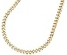 Men's Yellow Gold Tone 9mm Cuban Curb Chain Link Necklace, 18