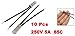 uxcell 10 Pcs Bimetal Temperature Control Switch Thermostat 65C N.C KSD9700