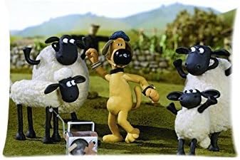 LifePavilionTheme Cartoon Cute set comforter bedding sets Shaun the Sheep Custom Zippered Pillow Cases 20x30