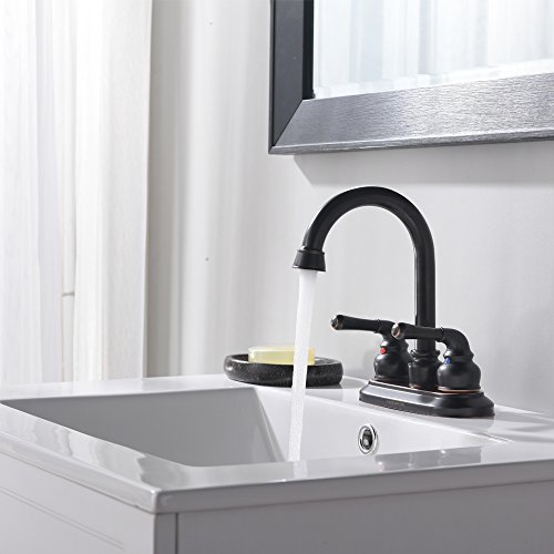 VCCUCINE Commercial Two Handle Lavatory Widespread Oil Rubbed Bronze Bathroom Faucet, Bathroom Vanity Vessel Sink Faucet without Drain