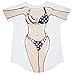 Bellady Lady's Fun Wear Hot Pink Bikini Print Cover up T-Shirt,Us Flag Bikini,L