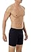 Underworks Cotton Spandex Ultra Light Compression Long Boxers Medium Black