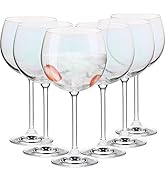 Krosno Rainbow-Pearl Iridescent Cocktail Gin Tonic Balloon Water Glasses | Set of 6 Pieces | 480 ...