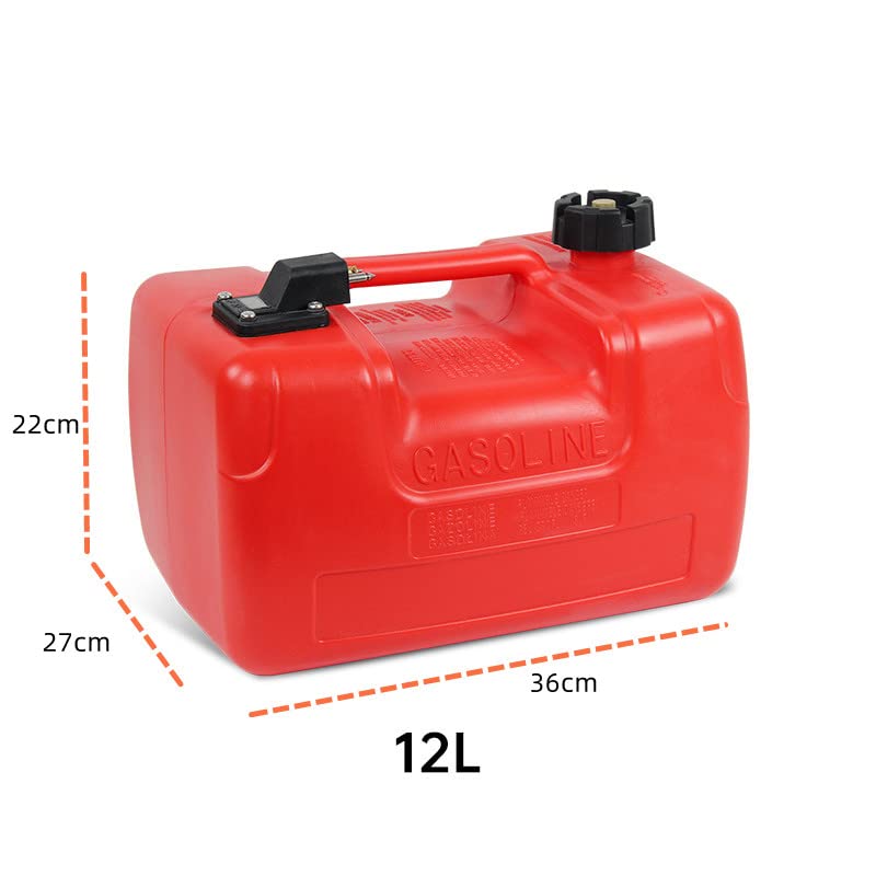 Boat Fuel Tank, 12L 3 Gallon Gas Can Marine Outboard Motor Boat
