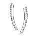Sterling Silver Beaded Crawler Climber Ear Cuff Earrings, One Pair Set Women