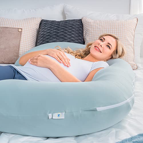 INSEN Pregnancy Pillow, Cooling Pregnancy Body Pillow with Jersey Cover