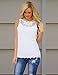 OVERMAL Women Summer Vest Top Sleeveless Blouse Casual Tank Tops Shirt Lace (XL, White)