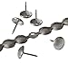 decotacks® Silver Upholstery Nailhead Trim, Silver Upholstery Nails/Tack, in Short (4in Long) Strips 7/16in (11mm) Head Diameter, Covers 6 Meters (6,6 Yards) [Nickel/Silver Finish] DX0511NI-S6M