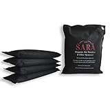 Activated Bamboo Charcoal Air Purifier, Deodorizer (5 Bags: 200gram x 1 plus 50gram x 4), Removes Odor from Smoke, Shoes, Pet Litter Boxes (Cats, Dogs), Cars, ATVs, Closets, Reusable, Recyclable