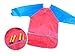 ABCDOK Kids Art Smocks 2 Pack, Children Waterproof Artist Painting Aprons Long Sleeve with 3 Pockets for Age 2-7 Years