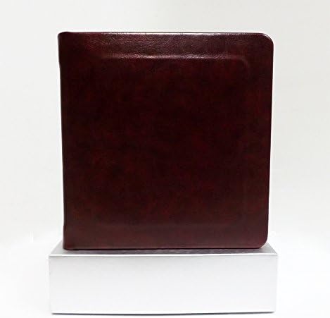 Professional 5X5 Burgundy, Slip-in Wedding/Parent Photo Albums with Gold Metallic Edging (12 Pages/24 Photos)