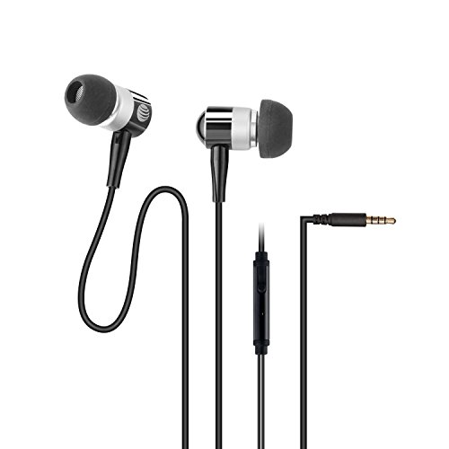 AT&T PEBM02-BLK Stereo In-Ear Earbuds with Microphone, Black