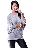 LeggingsQueen Women's Dolman Half Sleeve Modal Tunic Top