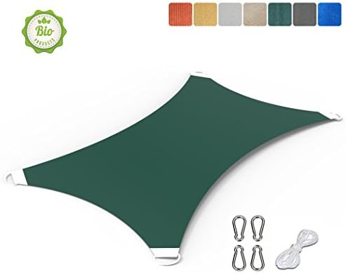 Sun Shade Sails Rectangle 14'x18' Customized Size Available Patio Garden UV Block (ECOLOGICAL MATERIAL) Green