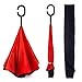 EEZ-Y Reverse Inverted Windproof Umbrella - Upside Down Umbrellas with C-Shaped Handle for Women and Men - Double Layer Inside Out Folding Umbrella