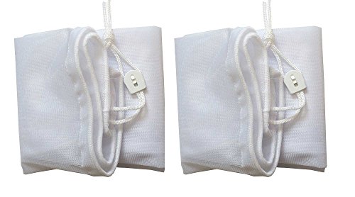 ATIE PoolSupplyTown 16" Width x 24" Length Fine Mesh Leaf Bag with Pull-N-Lock Cord for Pool Leaf Vacuum/Leaf Eater/Leaf Catcher/Leaf Gulper/Leaf Bagger/Leaf Master - (2-Pack)