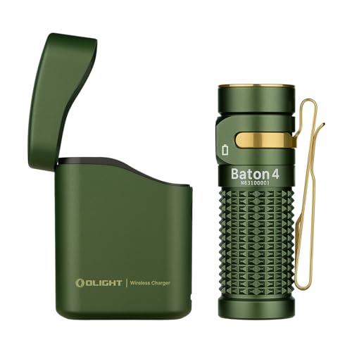 OLIGHT Baton 4 kit Mini LED Taschenlampe Wiederaufladbare mit dimmbarem Ladecase, Handlampe bis zu 190 Tage Laufzeit, 1300Lm 170m Leuchtweite superhel