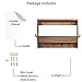 Wallniture Vesti Wall Shelf with 8 Hooks for Hanging Coats, Wood Coat Rack & Mail Organizer for Entryway Farmhouse Decor, Walnut