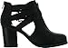 Room Of Fashion Ankle Bootie with Low Heel and Cut-Out Side Design Black 7.5
