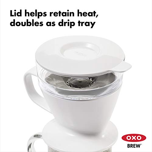 OXO Brew Single Serve PourOver Coffee Maker, 12 ounces, White The