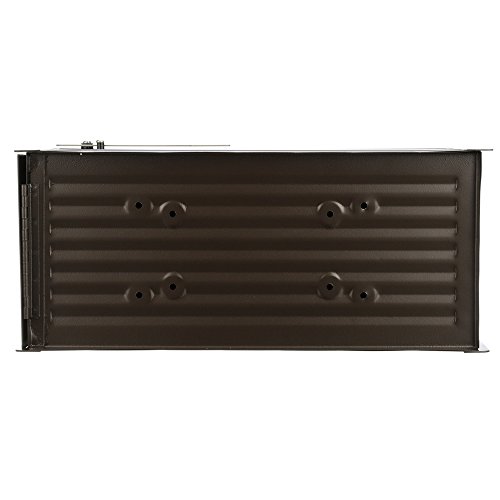 Gibraltar Northpointe Steel Post Mount Mailbox & Aluminum Post, Venetian Bronze - Thumbnail 3